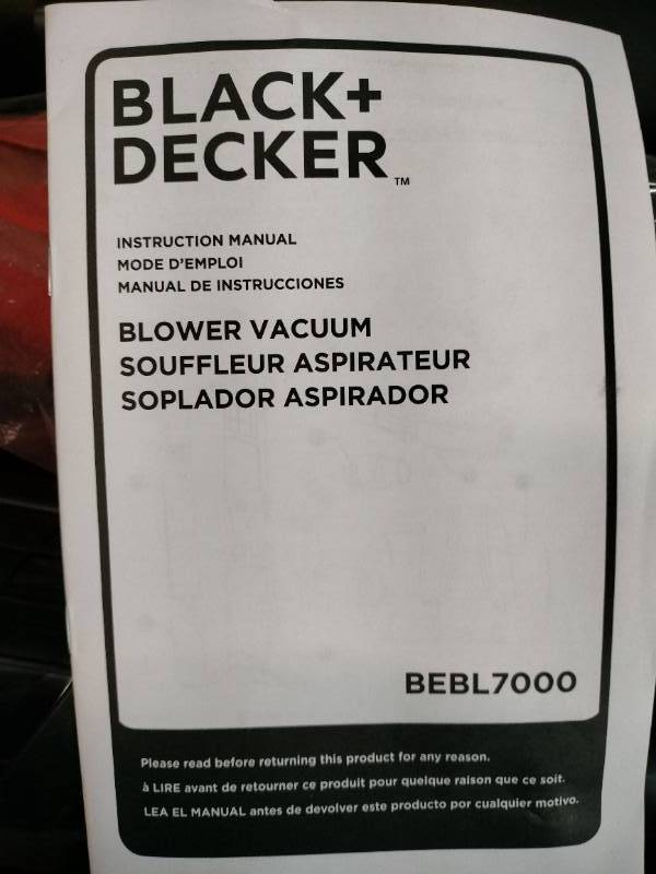 BLACK+DECKER BEBL7000 3-N-1 VACPACK 12 Amp Leaf Blower, Vacuum, and Mulcher