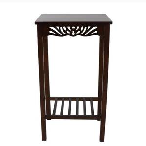 lot 5 image: Decor therapy Mahogany accent table, size 16W x 12D x 29H.