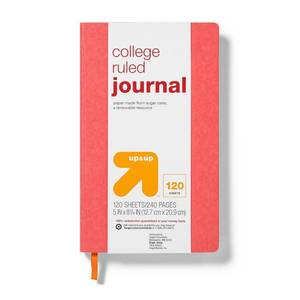 lot 39 image: College Ruled Journal Pink - up & up