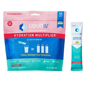 lot 49 image: Liquid I.V. Hydration Multiplier, 30 Stick Packs in Resealable Pouch, Strawberry