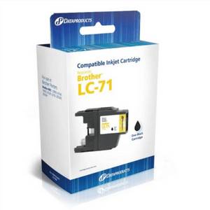 lot 65 image: Remanufactured Black Standard Single Ink Cartridge - Compatible with Brother LC 71 Ink Series (LC71BK) - Dataproducts