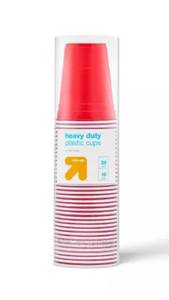 lot 79 image: Disposable Red Plastic Cups - 18oz - up & up��