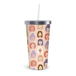 lot 82 image: OCS Designs 17oz Stainless Steel Water Tumbler Face Forward, with out popote