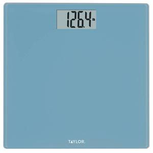 lot 95 image: Digital Glass Bathroom Scale with Spa Blue - Taylor