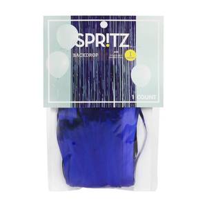 lot 99 image: Holographic Metallic Fringe Backdrop Blue - Spritz