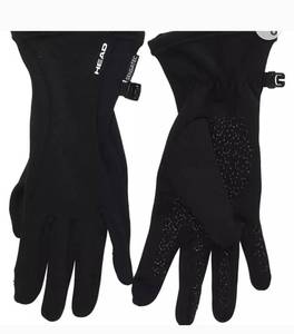 lot 112 image: HEAD Womens Touchscreen Running Glove in Black, Size L, grey color