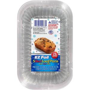 lot 119 image: EZ Foil Red Holiday Loaf - 1lb5ct - Red, pack of 3