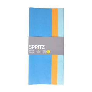 lot 126 image: 20ct Banded Tissue Paper OrangeBlueLight Blue - Spritz, pack of 3