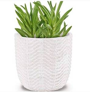 lot 153 image: INSPIRELLA - Contemporary planter, 5.3D x 5.3W x 4.9H pulgadas