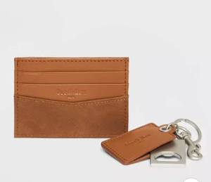 lot 165 image: Mens Nubuck Card Case with Key Fob - Goodfellow & Co��