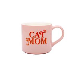lot 167 image: 16oz Stoneware Cat Mom Mug - Parker Lane, pack of 2