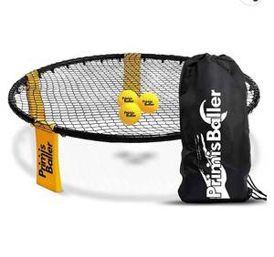 lot 182 image: Prim PRIMIS Ball Game with 3-Ball Round Net Carrying Bag, IndoorOutdoor Beach Game Set for Adults and Family, Backyard Basement Game for Boys, Girls, and Teens