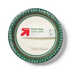 lot 189 image: Holiday Disposable Dinnerware Plate 10 - 24ct - up & up