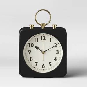 lot 191 image: 5 Square Alarm Clock Black - Threshold