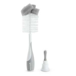 lot 200 image: Munchkin Sponge Bottle Brush Gray 1 Pack, Pack of 2