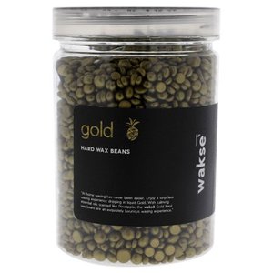 lot 204 image: SET , Gold Hard Wax Beans by Wakse for Unisex - 12.8 oz Wax,