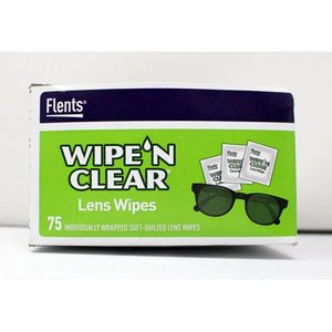 lot 205 image: Flents Wipe N Clear Lens Wipes 75 Count (Pack of 2 )