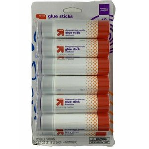 lot 221 image: 12ct Giant Glue Sticks Disappearing Purple - Up&Up