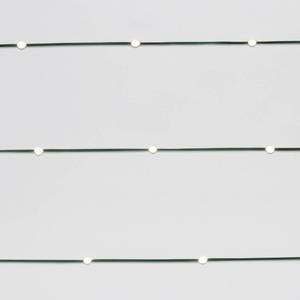 lot 248 image: Philips Heavy Duty 50ct Battery Operated LED Dewdrop String Lights Warm White with Green Wire