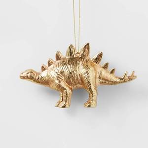lot 249 image: Stegosaurus Christmas Tree Ornament Gold Foil - Wondershop, pack of 4