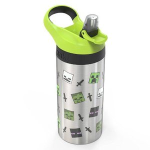 lot 271 image: Minecraft 19.5oz Stainless Steel Water Bottle - Zak Designs
