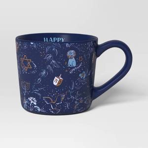 lot 278 image: 15oz Happy Hanukkah Mug Blue - Threshold