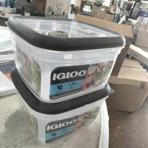 lot 285 image: igloo 1.6 liters food storage container, pack of 2