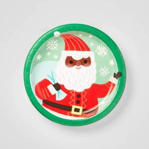 lot 294 image: 12ct Santa 6.75 Appetizer Plate Green - Wondershop
