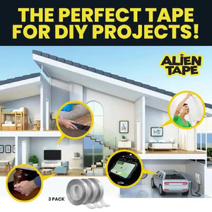 lot 14583 image: Alien Tape Multipurpose Removable Adhesive Transparent Flex Grip Mounting Tape