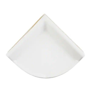 lot 14614 image: Daltile Bath Accessories White 8 in. x 8 in. Ceramic Wall Mounted Corner Shelf