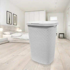 lot 14625 image: Modern Homes 60 L Laundry Hamper White