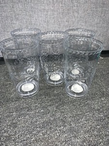 lot 14640 image: Set of 5 Clear Plastic Tumblers