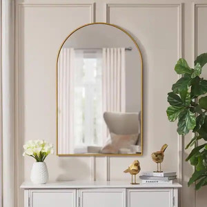 lot 14650 image: Home Decorators Collection Large Arched Gold Classic Accent Mirror (39 in. H x 26 in. W) Retail $ 229.00