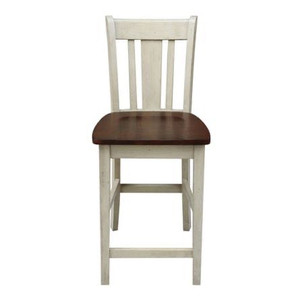 lot 14655 image: San Remo Counterheight Stool - 24 Seat Height Antique ExpressoAlmond