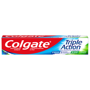 lot 14675 image: Colgate Triple Action Toothpaste Original Mint 6 Oz Tube &amp Colgate Kids Cavity Protection Toothpaste Bubble Fruit 2.7 Oz