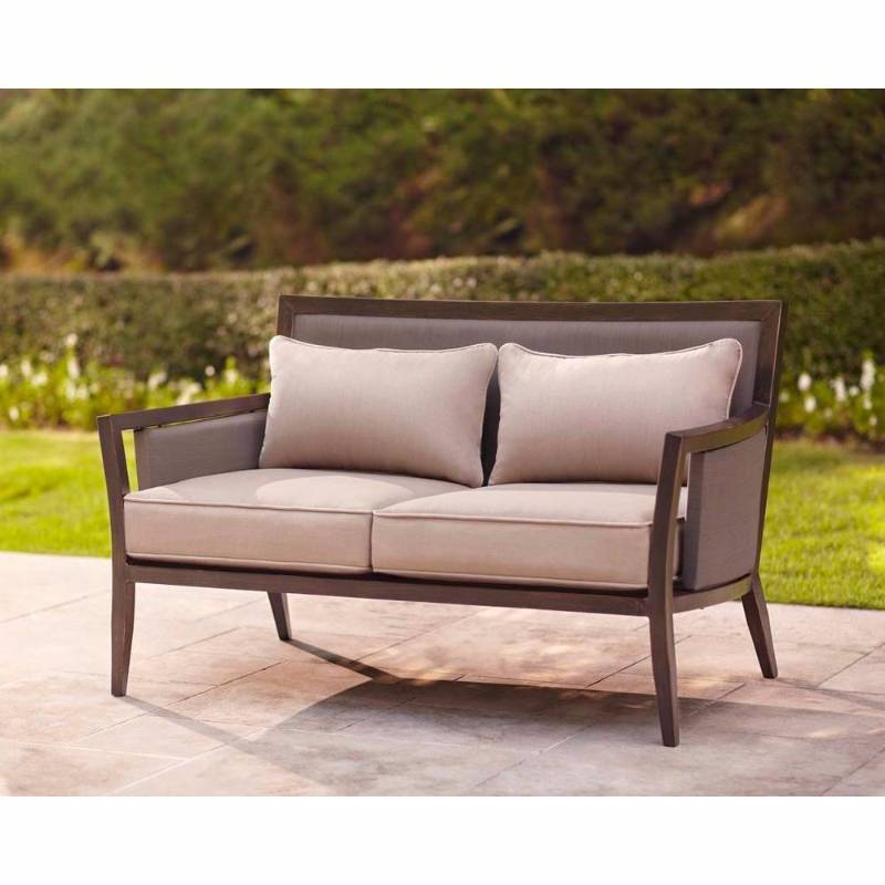 lot 4023 image: Greystone Patio Loveseat in Sparrow -- STOCK