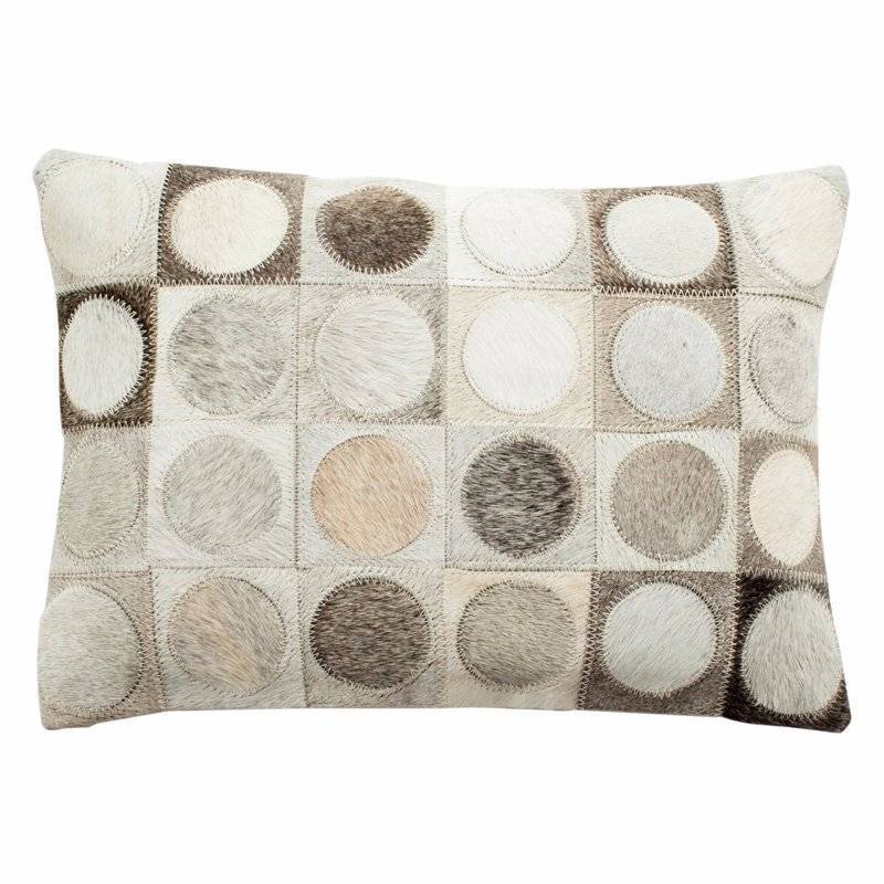 lot 4397 image: Safavieh Pillow Collection Throw Pillows, 14 by 20-Inch, Brigitte Muti and Grey, Set of 2