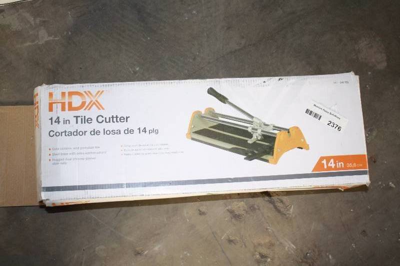 lot 2376 image: HDX 14 INCH TILE CUTTER