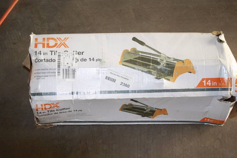 lot 2380 image: HDX 14 INCH TILE CUTTER
