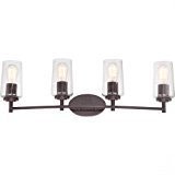 lot 4385 image: Quoizel EDS8604WT Edison with Western Bronze Finish,  Bath Fixture and 4 Lights,  Brown