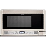 lot 4352 image: Sharp R-1214 1-12-Cubic Feet 1100-Watt Over-the-Counter Microwave, Stainless