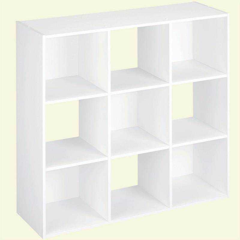 lot 4380 image: 36 in. x 36 in. White Stackable 9-Cube Organizer