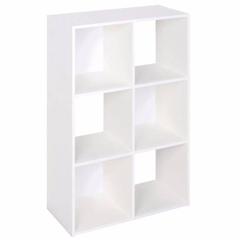 lot 4411 image: 36 in. x 24 in. White Stackable 6-Cube Organizer