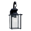 lot 6127 image: Sea Gull Lighting 8458-12 Single-Light Jamestowne Outdoor Wall Lantern with Clear Beveled Glass, Black