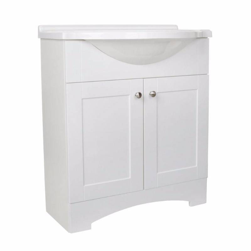 lot 4441 image: Glacier Bay Del Mar 30 in. W Vanity with AB Engineered Composite Vanity Top in White Vanity Combo