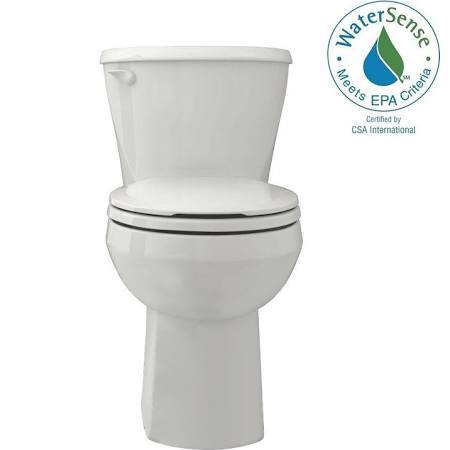 lot 1827 image: American Standard Right Height Complete 2-Piece 1.28 GPF Single Flush Round Toilet in White