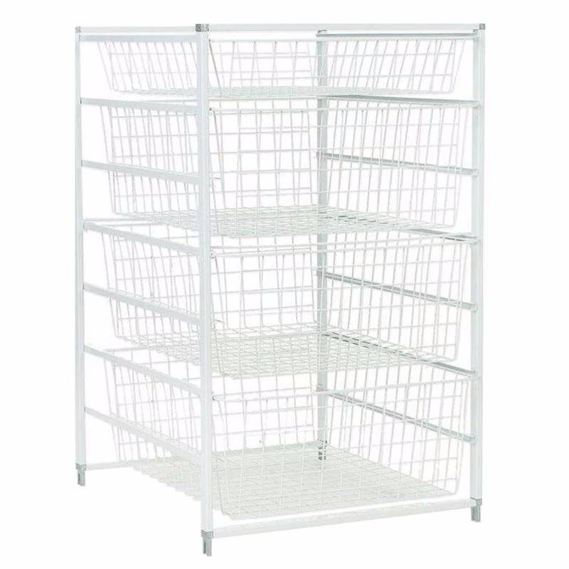 lot 6006 image: ClosetMaid 6201 4 Drawer Basket Kit, White