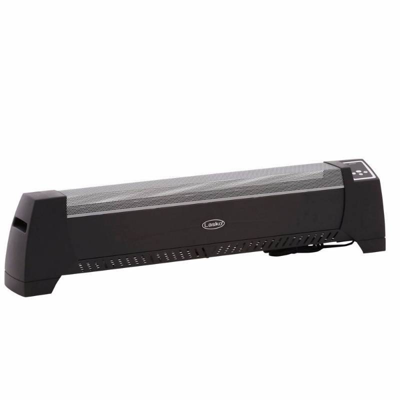 lot 6010 image: Lasko 5624 Low Profile Silent Room Heater, Black