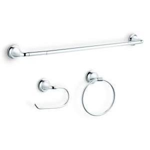 lot 6095 image: Glacier Bay Bathroom Fixtures Constructor 3-Piece Bath Accessory Kit in Chrome 20118-0001