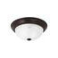 lot 6131 image: Sea Gull Lighting 75942-782 Flush Mount with Alabaster�Glass Shades, Heirloom Bronze Finish